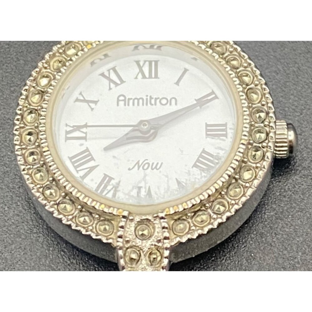Armitron Now Womens Watch Marcasite Look Bracelet Silver-Tone New Battery Works - Picture 9 of 11